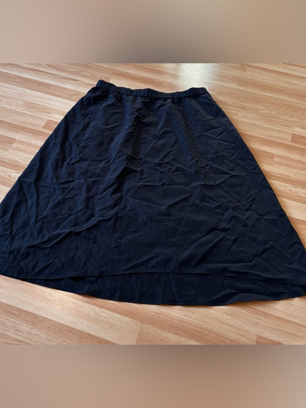 Eileenโ Fisher Black A-Line Midi Skirt
